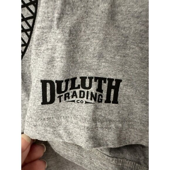 Duluth Trading Co T Shirt Mens Small Gray Angry Beaver Relaxed Fit Longtail Work - Picture 3 of 5